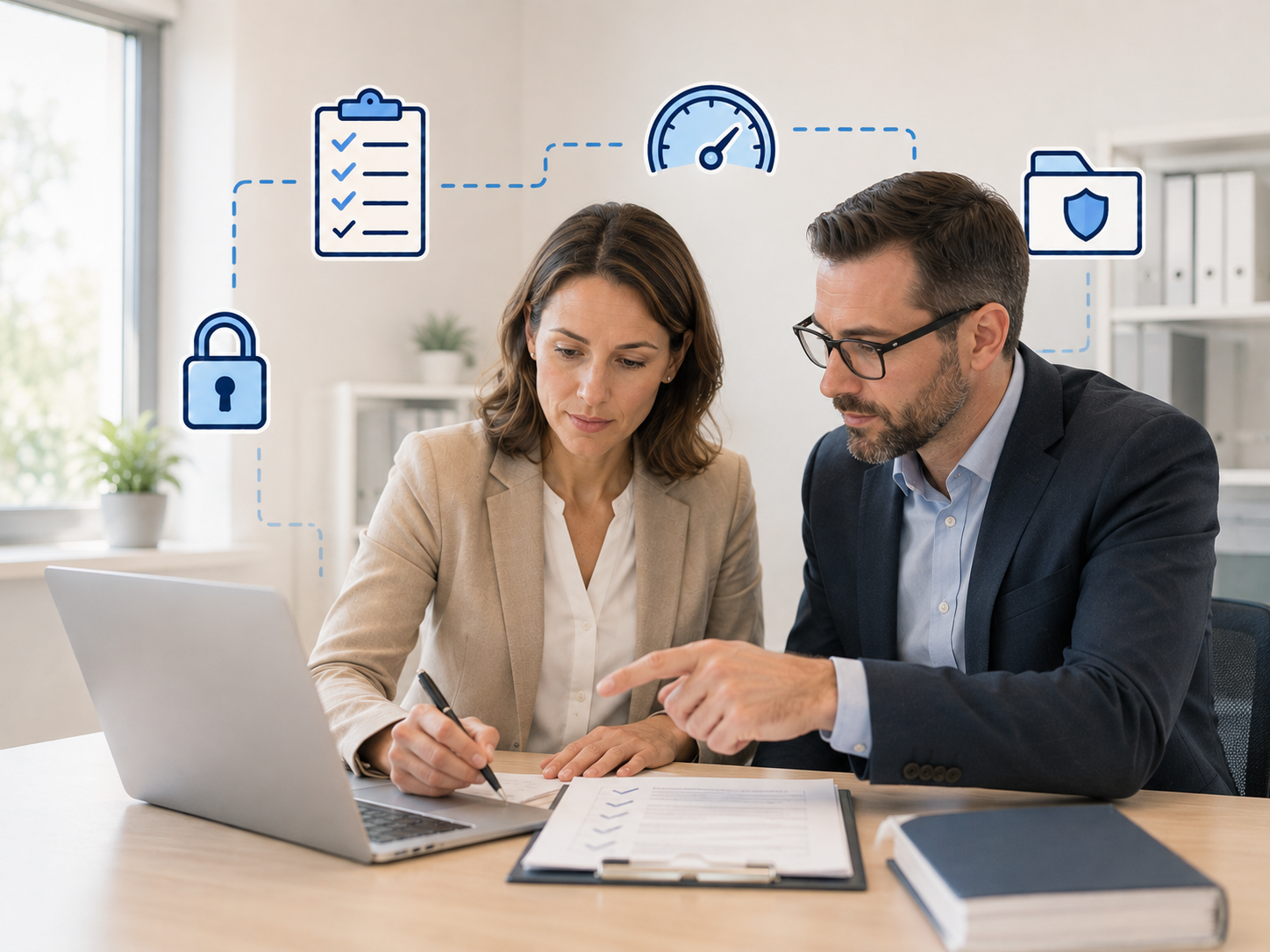Net-Tech working through NIST 800-171 requirements with a client