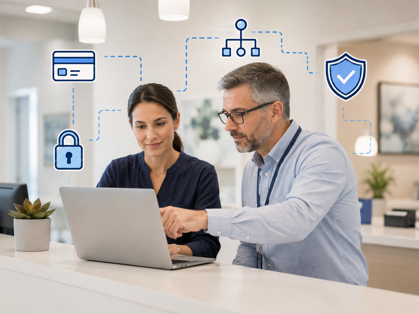 Net-Tech reviewing payment system security with a client